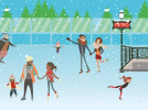 Patinoire RATP à la station Glacière