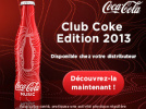 club coke 2013, bouteille coca 2013, bouteille coca cola collector 2013
