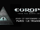 Europe en concert au Trianon de Paris en septembre 2018