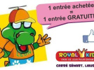 1 entrée achetée = 1 entrée offerte