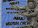 Concerts, Paris, OUrtrageusement Publics, Fleche d'Or, Guillaume Cantillon, Kaolin, Weepers Circus, Makali