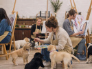 Puppy Painting Paris : un atelier de peinture entouré de chiots dans le 2e