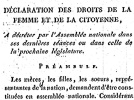 Éphéméride du 14 septembre à Paris : Olympe de Gouges publie la Déclaration des droits de la femme
