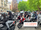 Manifestation de motards à Paris contre le stationnement payant des deux-roues