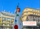 La gigantesque Yayoi Kusama devant le siège de Louis Vuitton, en face de la Samaritaine
