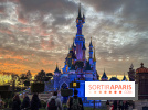 Visuels Disneyland Paris - château coucher de soleil