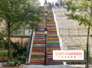 Montmartre Paris - escalier coloré