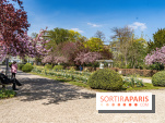 Parc de Bécon à Courbevoie - Pavillon des Indes - Cerisiers en fleurs
