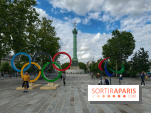 Jeux olympiques et paralympiques Paris 2024 - Visuel - Bastille - anneaux