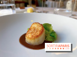 Alliance - Noix de Saint-Jacques à l'unilatéral, chou de Bruxelles, sauce réduite au vin rouge et barbes