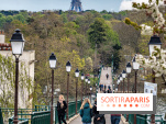  la Passerelle de l'Avre à Saint-Cloud et sa vue Tour Eiffel