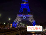 La Tour Eiffel, illuminée aux couleurs d'Israel, en soutien aux victimes