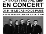Of Monsters And Men en concert au Casino de Paris en novembre 2015