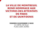 Montreuil rend hommage aux victimes des attentats 