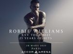 Robbie Williams en concert à l'Accor Arena de Paris en mars 2023