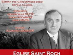 Hommage à Paul Claudel : les Cinq grandes odes à l'Eglise Saint Roch