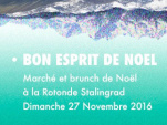 Bon esprit de Noël : brunch et marché de Noël à la Rotonde Stalingrad