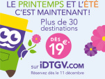 iDTGV lance l’ouverture de ses ventes Printemps / Été
