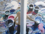 Roberto Platé, Autoportrait, 2008 - 200x355cm - Acrylique