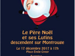 Le Père Noël et ses lutins descendent du ciel à Montrouge
