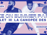 James Harden et Donovan Mitchell sous la Canopée des Halles à Paris 