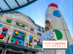 La gigantesque Yayoi Kusama devant le siège de Louis Vuitton, face à la Samaritaine