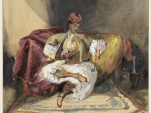 Oriental assis sur un divan - Delacroix
