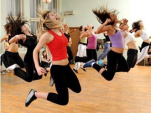 danse, saut, gym, salle de sport, cours de danse 