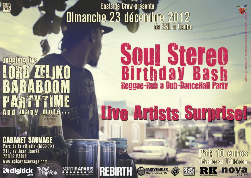 Soul Stereo And Friends Birthday Bashment Cabaret Sauvage Sortiraparis Com