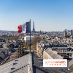Le panorama du Panthéon - l'une des plus belles vues de Paris à 360° - vue paris - Tour Eiffel - drapeau