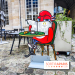 Jeux olympiques et paralympiques Paris 2024 - Visuel - mascotte Phryge terrasse Monnaie de Paris