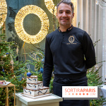 La bûche coffrets de Noël en trompe l'œil de Ladurée 2024 par Julien Alvarez et les créations de fête