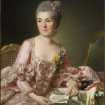 iinstitut suedois expo permanente - Alexander Roslin (1718 1793), Portrait de sa femme, l’artiste Marie Suzanne Giroust. Huile sur toile. Photo Christophe Laurentin