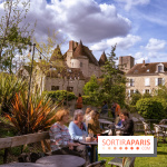 La terrasse du Moulin de Nemours, la guinguette estivale en bord de Loing 77 - A7C04893