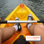 Du kayak et du canoë gratuit sur la Seine face à l'Île Saint-Louis à la base nautique du Bras Marie