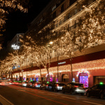 Illuminations de Noël 2020 sur le boulevard Haussmann