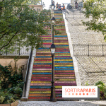 Montmartre Paris - escalier coloré