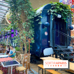 Un bar à glaces et un dessert dans un train de la Félicita