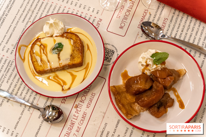 Petit Bouillon Versailles - restaurant près du Château de Versailles - desserts - tarte tatin, pain perdu