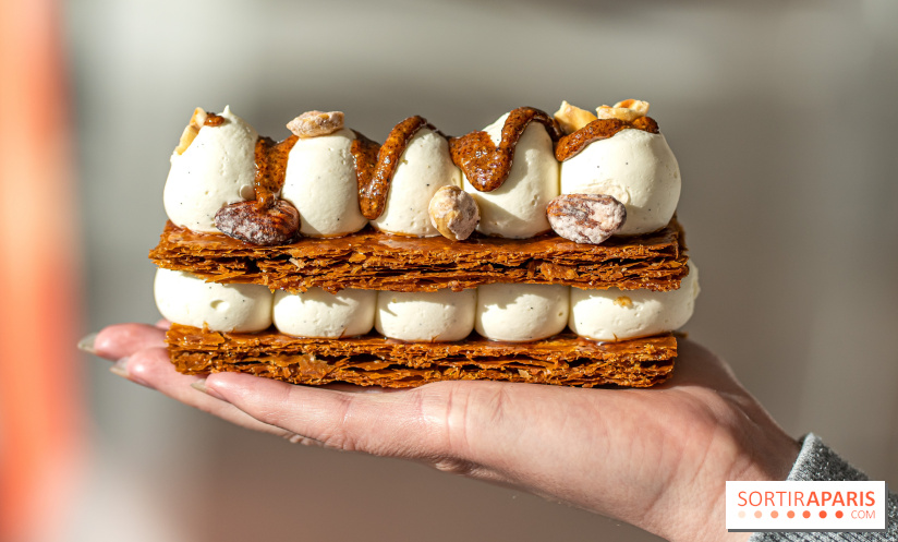 Jolie Miche, la boulangerie aux farines anciennes et bonnes pâtisseries du 17e - millefeuille praliné