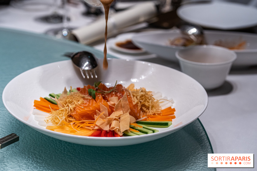 Le Menu du Nouvel an Chinois au Shang Palace sashimi - Lo Hei