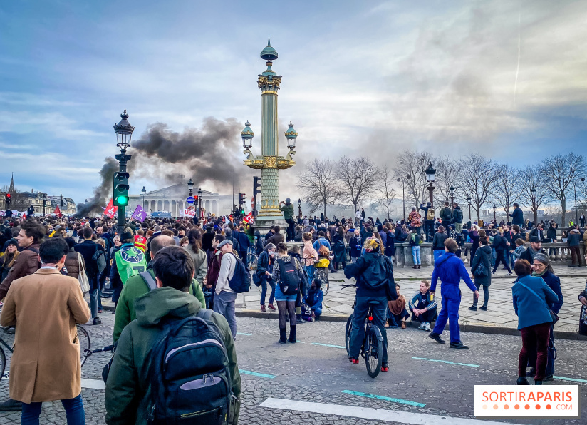 Manifestation Paris - Visuels - Réforme des retraites place Concorde