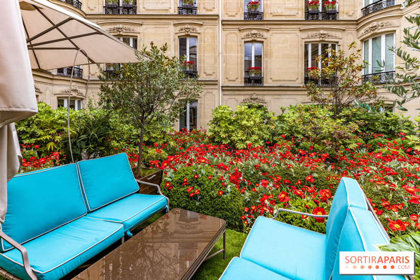 La terrasse cachée du Joy à l'Hôtel Fouquet's 2023 : le jardin de coquelicots - A7C2739