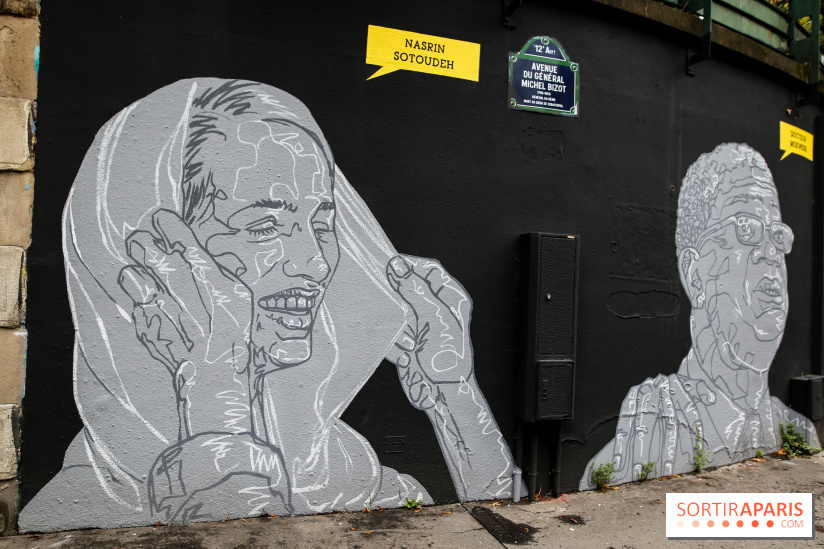Mur des droits humains à Paris, nos photos