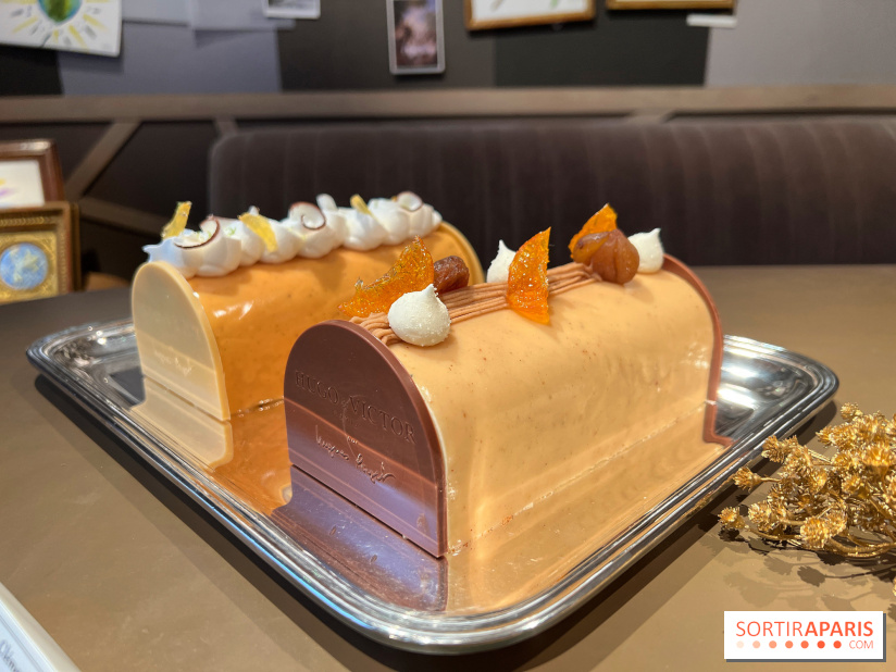 Hugo & Victor - Bûche de Noël 2023 marron-clémentine