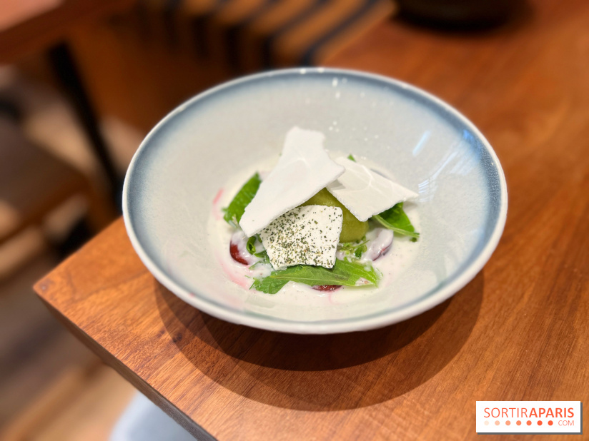 Oktobre - Dessert coco, sorbet herbes, shiso