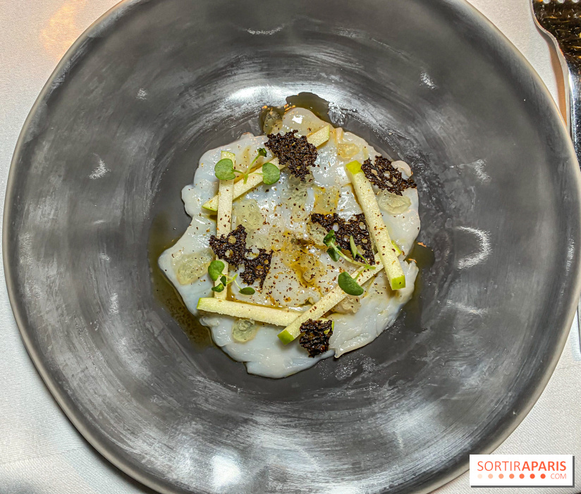 Résidence Culinaire 2023 La Big Bertha la Nouvelle Seine carpaccio de saint jacques