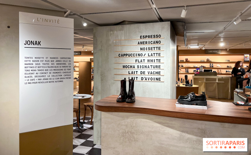 Café Jonak et collections chaussures marrons - Galeries Lafayette Haussmann - image00008