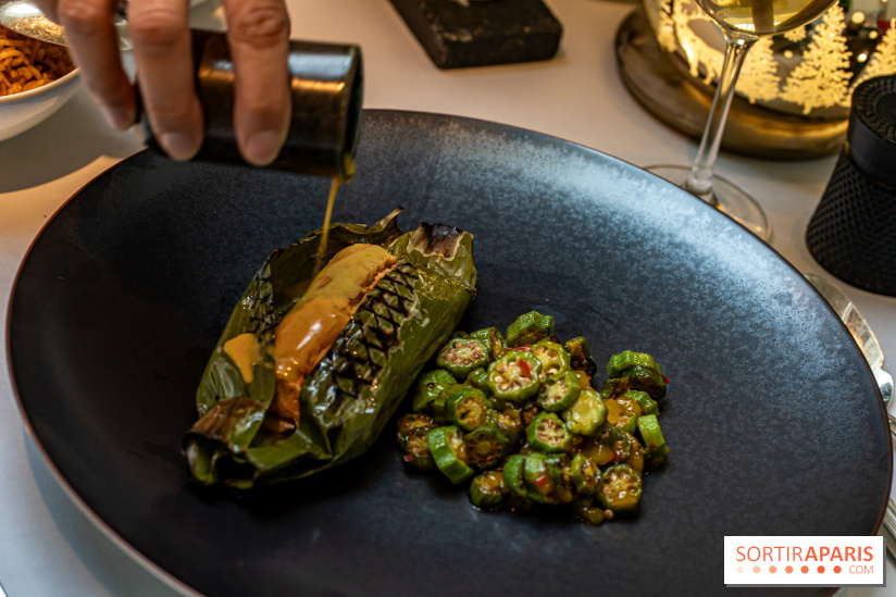La Bauhinia par Quentin Testart au Shangri La Paris -  le bar de ligne en papillote