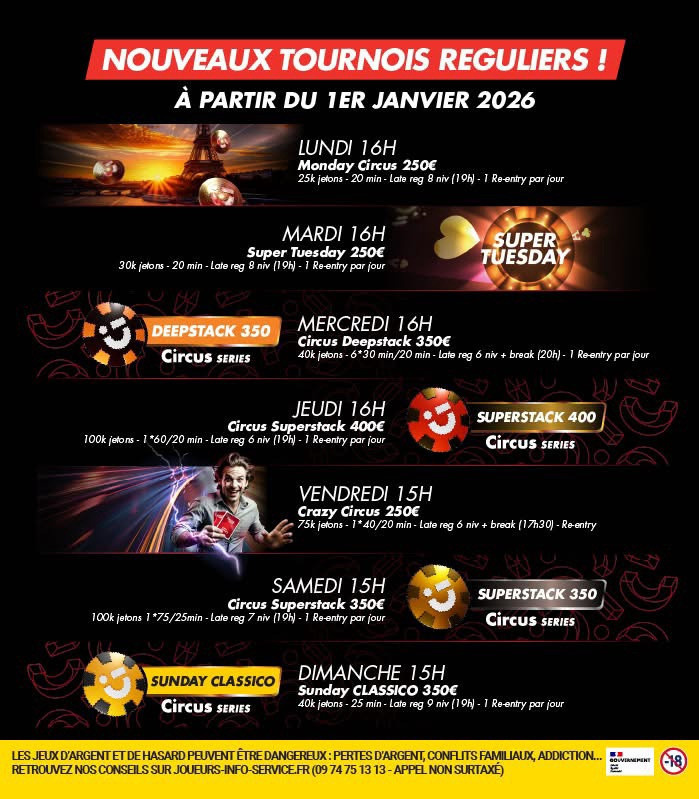 Club Circus : temple du poker à Paris